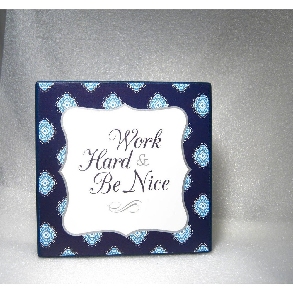 Motivational Wood Block Novelty Desk Tabletop Shelf Box Sign 5x5 inch - Picture 3 of 3